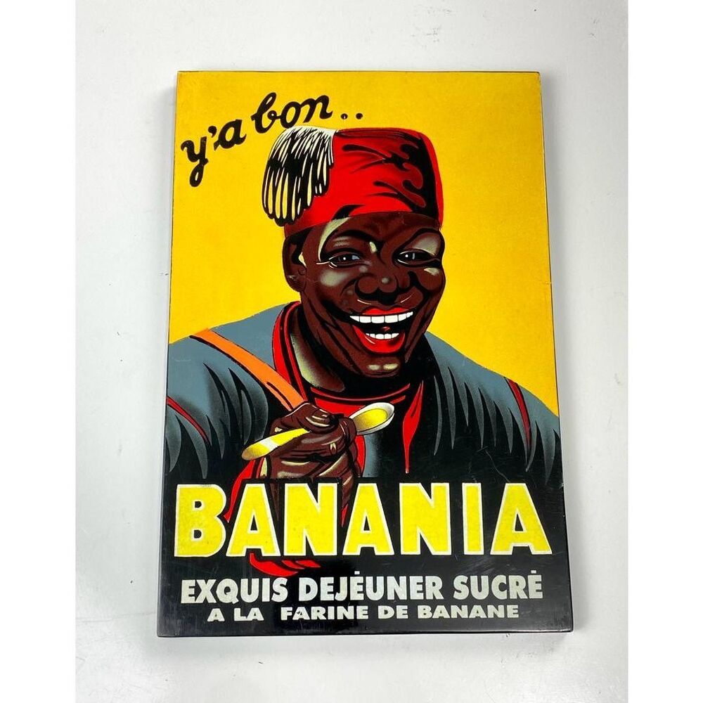 Vintage French Advertisement Banania Art Print on Wood Wall Decor Y’a Bon 8x12 D